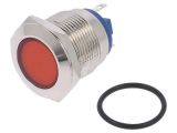 Индикаторна лампа LED, IND19-12R-C, 12VAC, червен