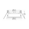 Арматура за вграждане, BH03-04050, TETRA-D, 1x35W - 5