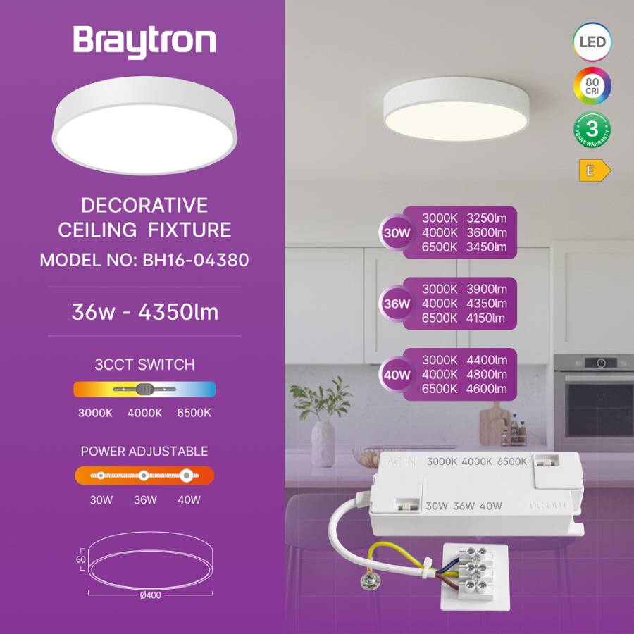 LED плафон, BLADE-CR, BH16-04380