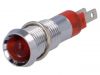 Indicator lamp LED, SMBD08012, 12~14VDC, red, IP67