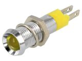 Indicator lamp LED, SMBD08112, 12~14VDC, yellow, IP67