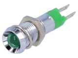 Indicator lamp LED, SMBD08214, 24~28VDC, green, IP67