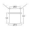 Луна за вграждане, ALFA-C,BH03-06020,1x35W,GU10,бял/златист, кръг - 2