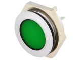Indicator lamp LED, SMFL22714, 24~28VDC, green, IP67