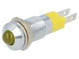 Индикаторна лампа LED, SMQD08114, 24~28VDC, жълт, IP40