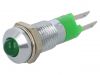 Indicator lamp LED, SMQD08212, 12~14VDC, green, IP40