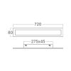 LED лампа за стена, BG38-03501,18W,1200lm,черна,IP54, 3000K,топло бяла - 2