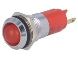 Индикаторна лампа LED, SWBU14022A, 12~14VAC, червен, IP67