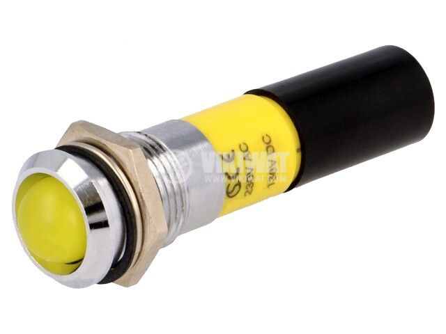Индикаторна лампа LED, SWBU14128A, 230VAC, жълт, IP67