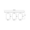 Spotlight fixture, BH04-00881, 3x35W, GU10, black - 4