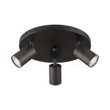 LED spotlight fixture for surface mounting, 3x35W, GU10, black, BH04-00881