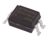 Optocoupler SFH6206-3X001T, transistor output, 1 channel, Gull wing 4