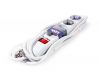 4-way Power Outlet, Lexa, 5m cable,with switch, white - 1
