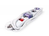 4-way Power Strip, 5m cable,with switch, white, LEXA