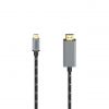 Cable USB Type-C - HDMI/M, 1.5m, 4K, black/grey, gold plated connectors, HAMA-200507 - 1