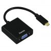 Преход USB type C/M - VGA/F, FHD, черен, HAMA-135727 - 1