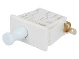 Button switch, for door, ON-(ON), 10A/250VAC, SPDT, convex round