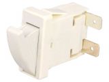 Button switch, for door, OFF-(ON), SPST, convex rectangular