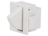 Button switch, for door, ON-(ON), 5A/250VAC, SPDT, convex rectangular 135666