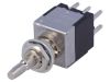 Button switch, button, ON-ON, 3A/250VAC, DPDT, convex round