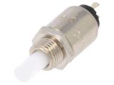Button switch, button, OFF-(ON), 0.5A/125VAC, SPST, round