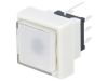 Button switch, for keyboard, ON-(ON), 0.1A/30VDC, DPDT, square