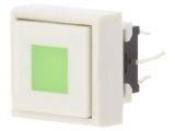 Button switch, for keyboard, ON-ON, 0.1A/30VDC, DPDT, square