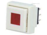Button switch, for keyboard, ON-(ON), 0.1A/30VDC, DPDT, square 135704