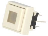 Button switch, for keyboard, ON-(ON), 0.1A/30VDC, DPDT, square 135707