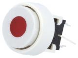 Button switch, for keyboard, ON-(ON), 0.1A/30VDC, DPDT, round 135712