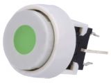 Button switch, for keyboard, ON-(ON), 0.1A/30VDC, DPDT, round