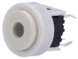 Button switch, for keyboard, OFF-(ON), 0.05A/12VDC, SPST, round