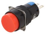 Button switch, button, ON-ON, 5A/250VAC, SPST, round