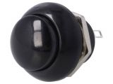 Button switch, button, OFF-(ON), 5A/32VDC, SPST, round