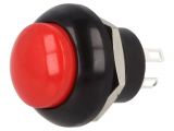 Button switch, button, ON-(ON), 5A/32VDC, SPDT, round 135725