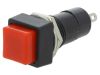 Button switch, button, OFF-(ON), 3A/125VAC, SPST, square