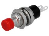 Button switch, button, OFF-(ON), 1A/250VAC, SPST, round 135736