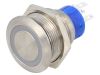 Button switch, vandal resistant, ON-ON, 5A/250VAC, SPDT, round