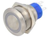 Button switch, vandal resistant, ON-ON, 5A/250VAC, SPDT, round