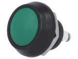 Button switch, vandal resistant, OFF-(ON), 2A/36VDC, SPST, protruding 135946