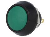 Button switch, vandal resistant, OFF-(ON), 2A/36VDC, SPST, protruding 135952
