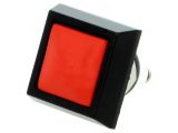 Button switch, vandal resistant, OFF-(ON), 2A/36VDC, SPST, protruding 135960