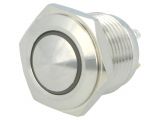 Button switch, vandal resistant, OFF-(ON), 2A/36VDC, SPST, protruding 135981