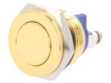 Button switch, vandal resistant, OFF-(ON), 2A/36VDC, SPST, round 135988