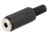 Connector, Stereo 3.5mm, plug, installation on conductor 136055