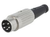 Connector, DIN, plug, installation on conductor