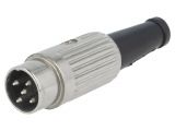 Connector, DIN, plug, installation on conductor 136067