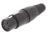 Connector, XLR (Canon), plug, installation on conductor