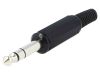Connector, Stereo 6.3mm, plug, installation on conductor