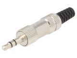 Connector, Stereo 3.5mm, plug, installation on conductor 136355